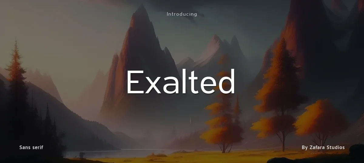 Exalted font preview