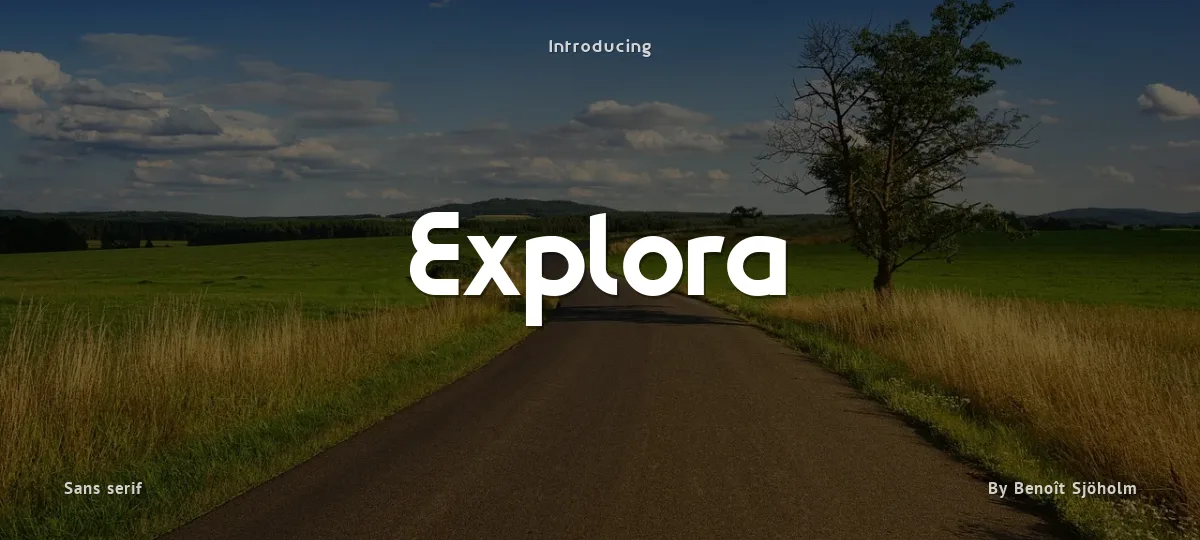 Explora font preview