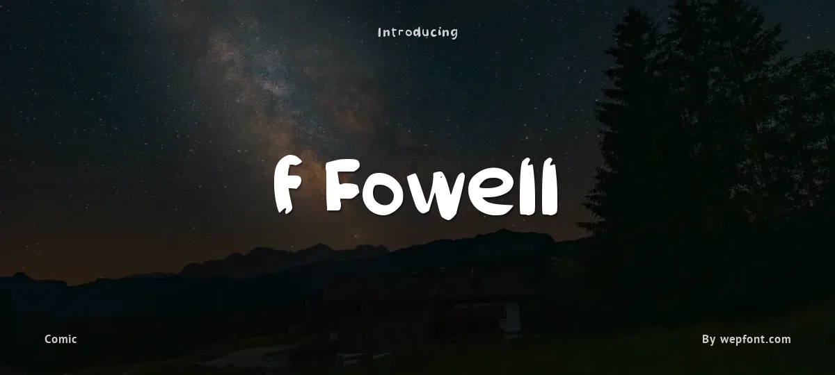 f Fowell font preview