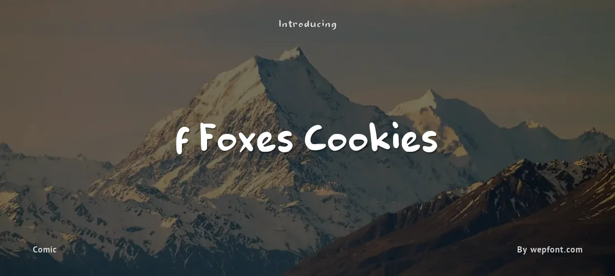 f Foxes Cookies font preview