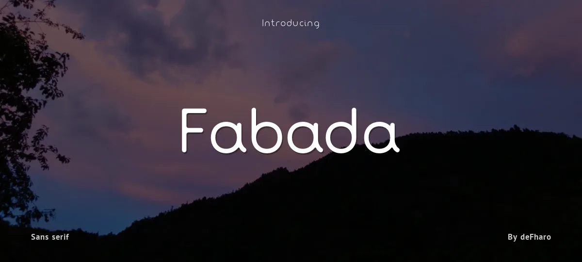 Fabada font preview
