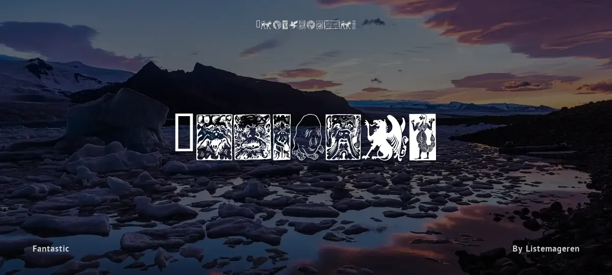 Fabeldyr font preview
