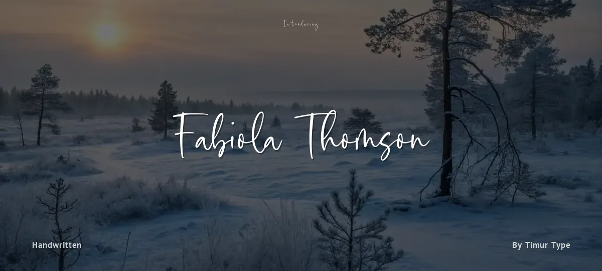 Fabiola Thomson font preview