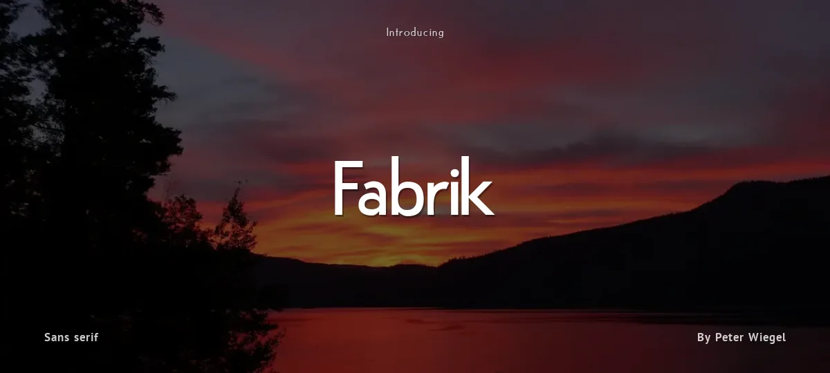 Fabrik font preview