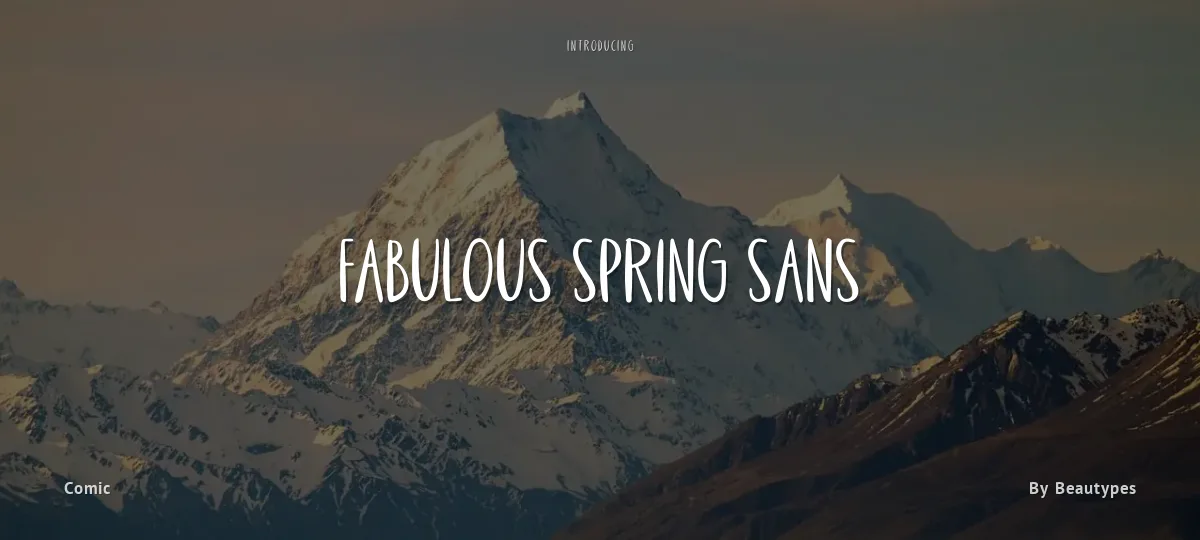 Fabulous Spring Sans font preview