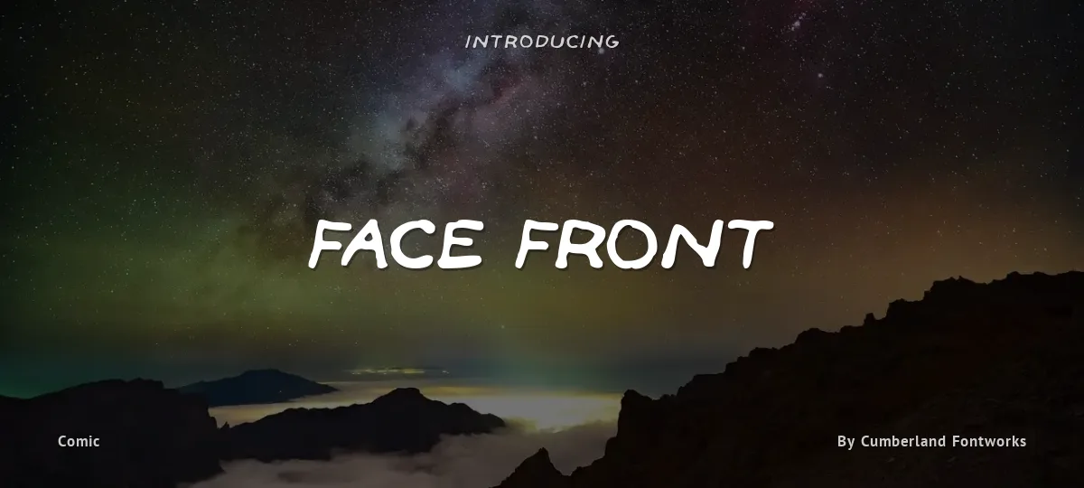 Face Front font preview
