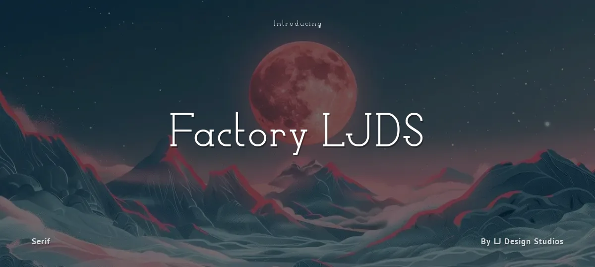 Factory LJDS font preview