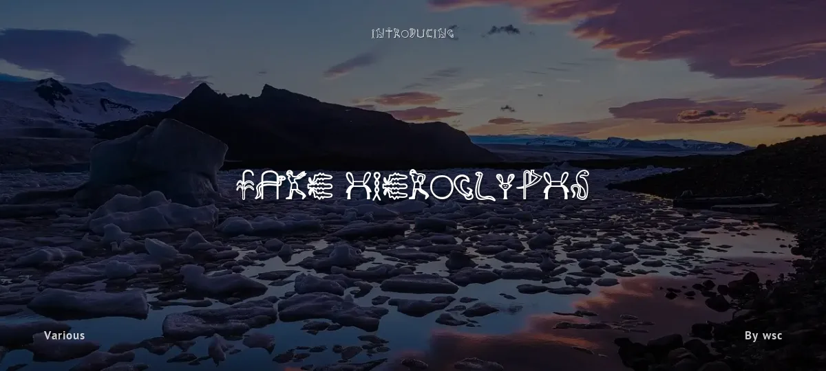 Fake Hieroglyphs font preview