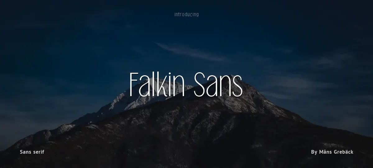 Falkin Sans font preview