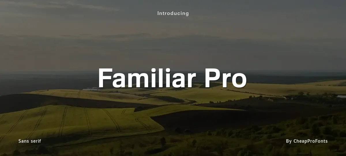 Familiar Pro font preview