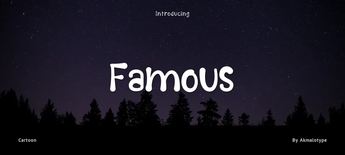 Famous font preview