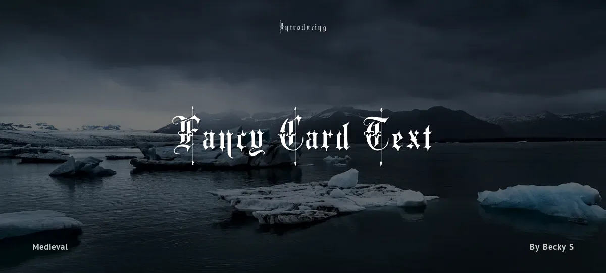Fancy Card Text font preview