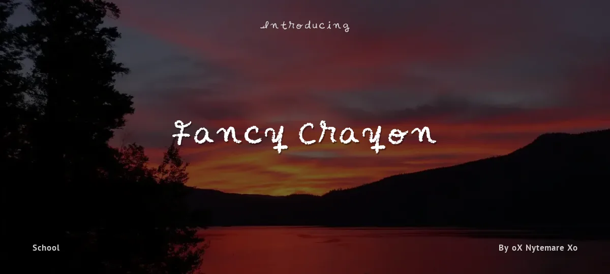 Fancy Crayon font preview