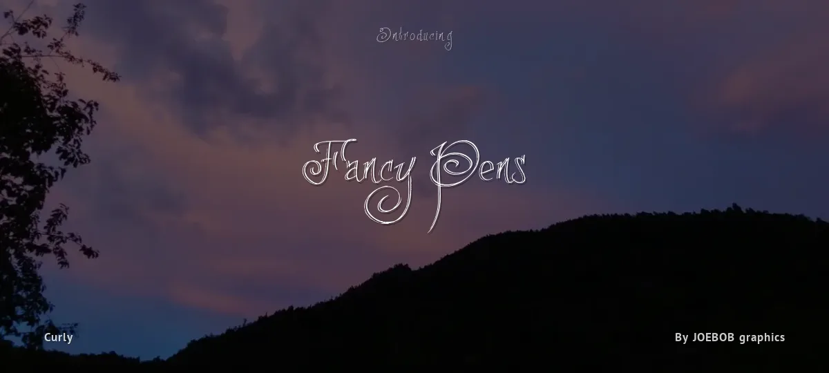 Fancy Pens font preview