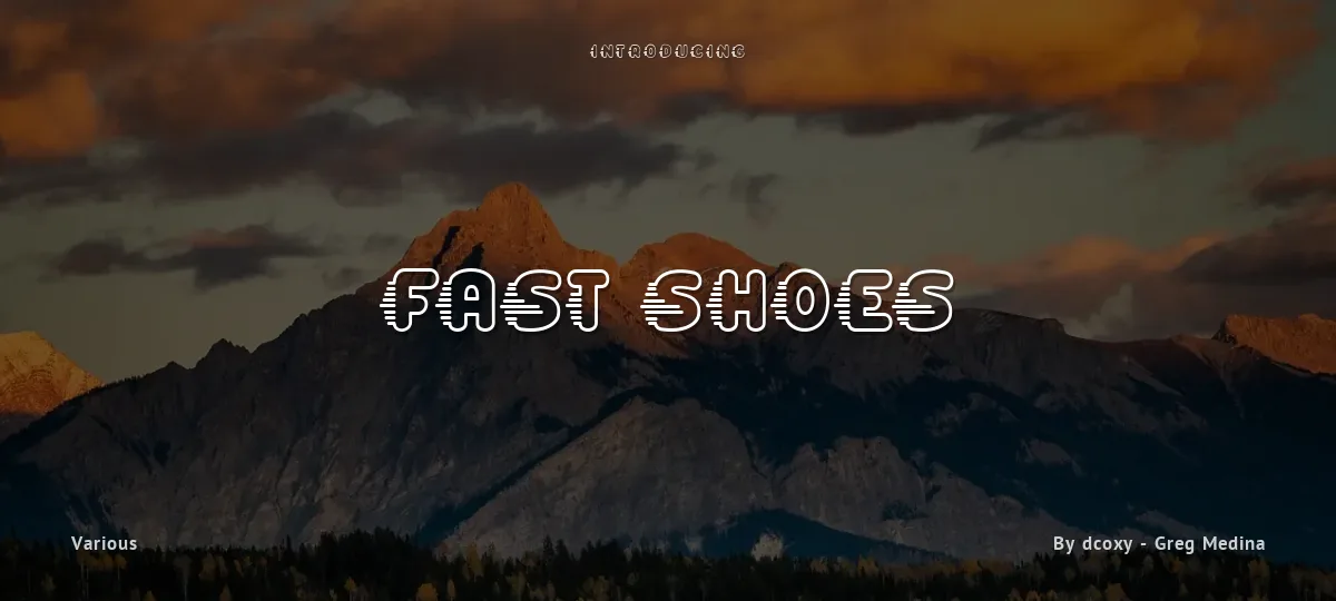 Fast Shoes font preview