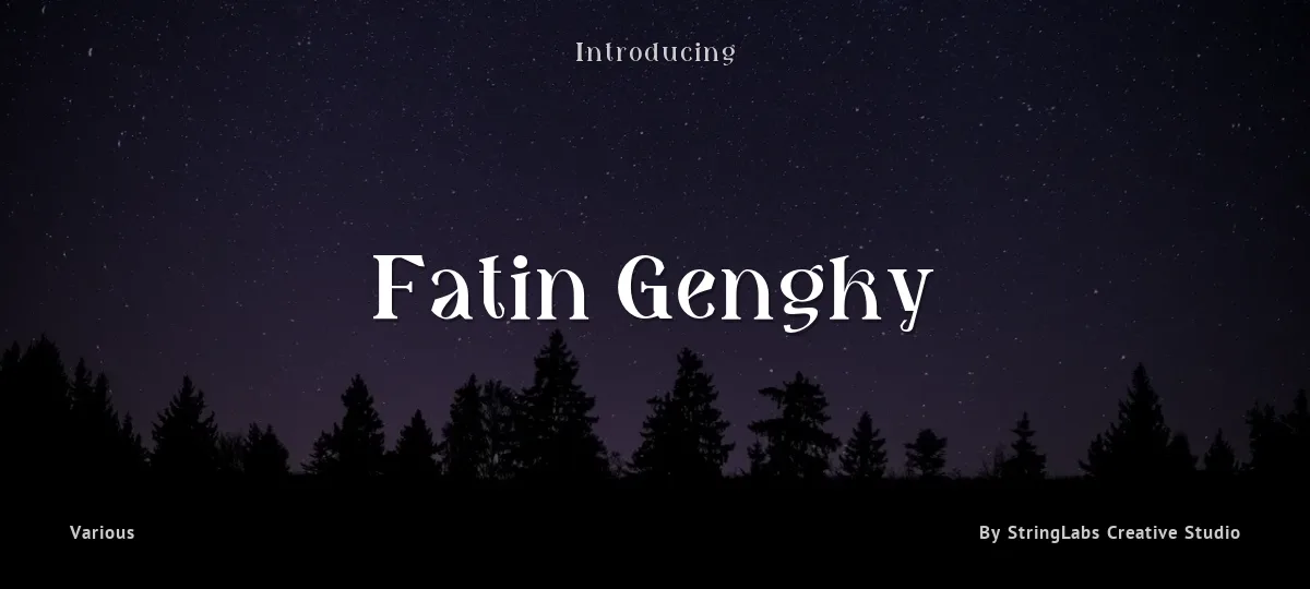 Fatin Gengky font preview