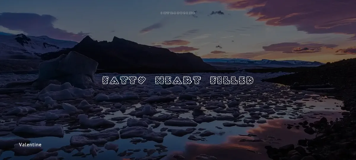Fatty Heart Filled font preview