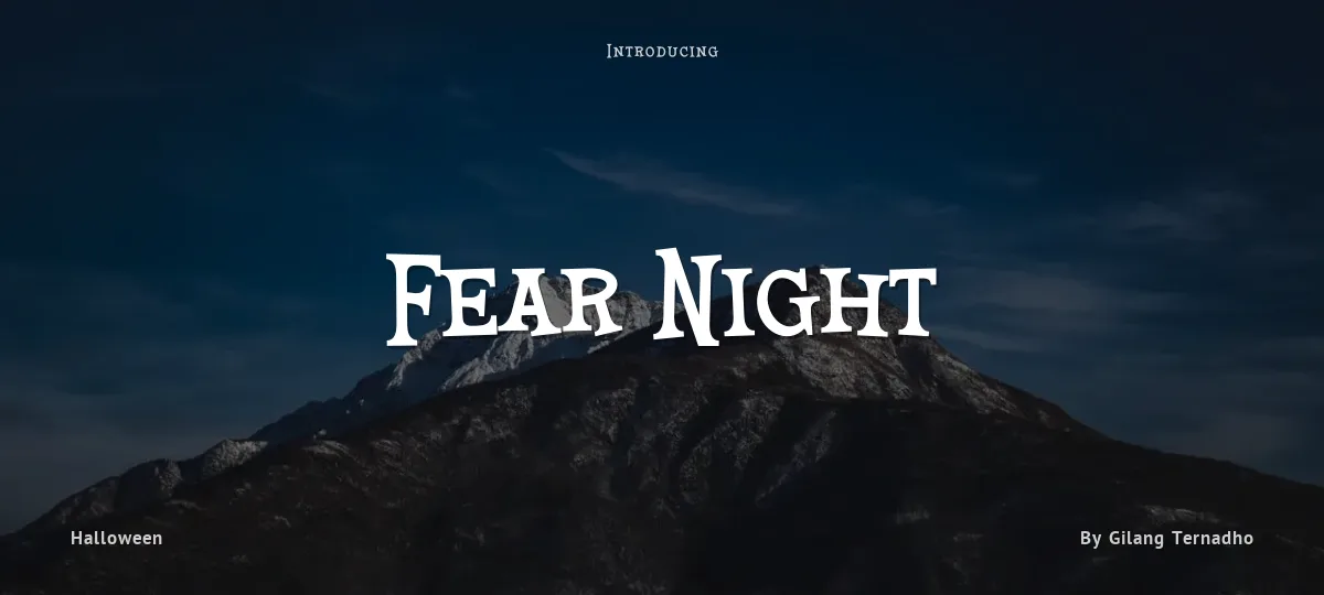 Fear Night font preview