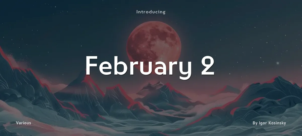 February 2 font preview