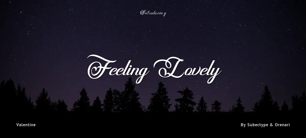Feeling Lovely font preview