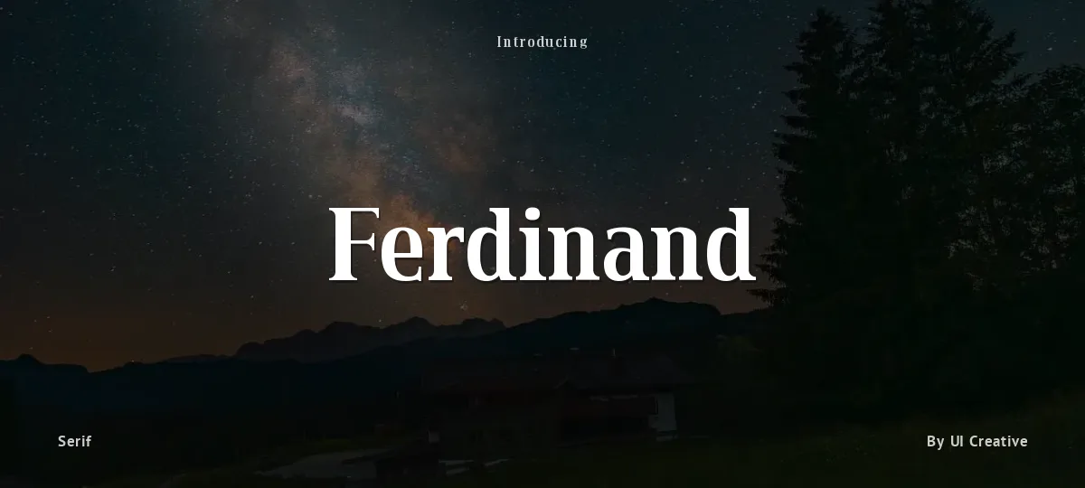 Ferdinand font preview