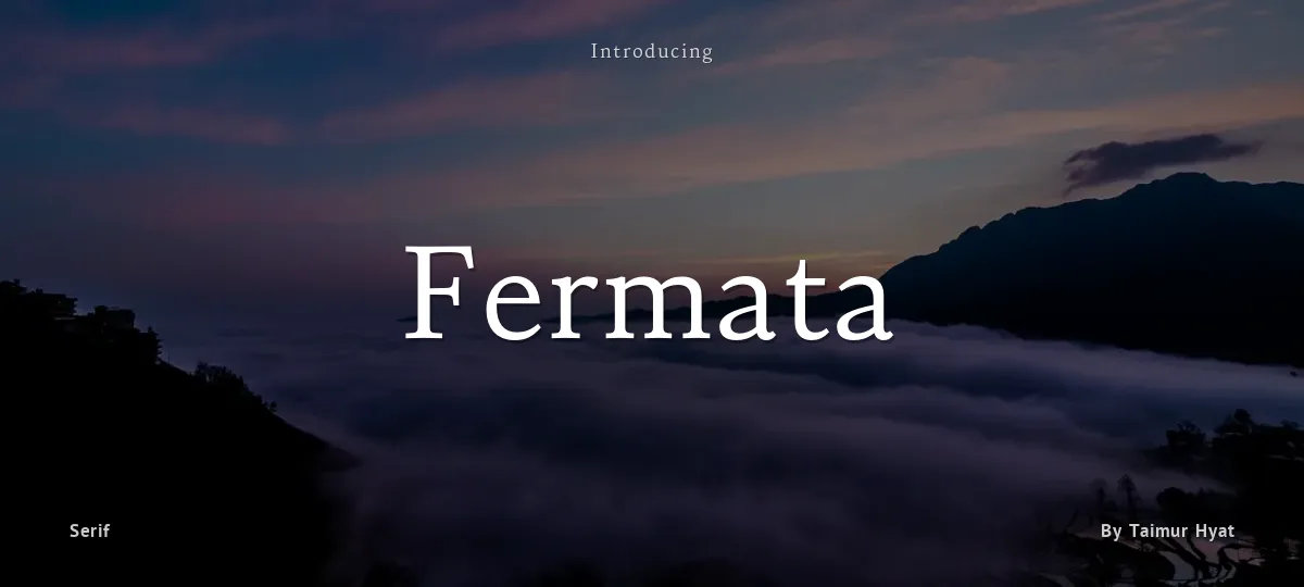 Fermata font preview