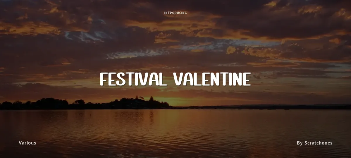 Festival Valentine font preview