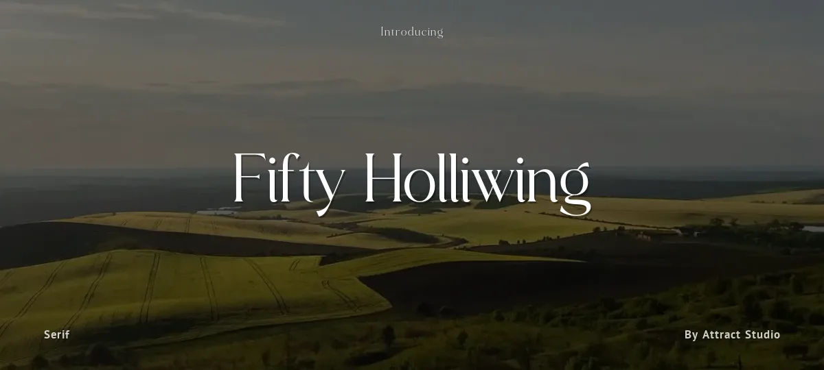 Fifty Holliwing font preview