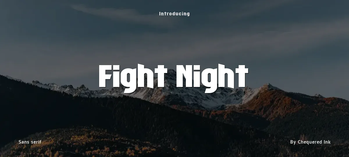 Fight Night font preview