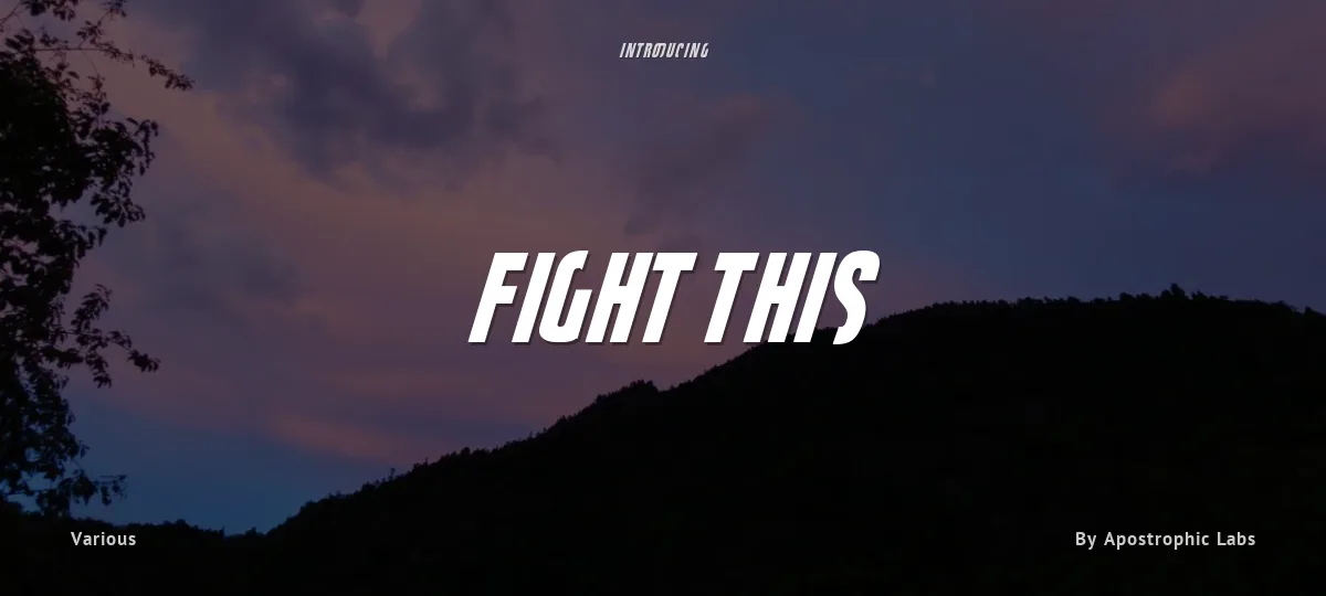 Fight This font preview