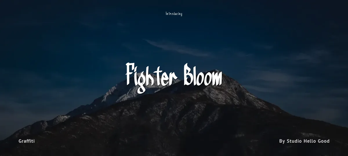 Fighter Bloom font preview