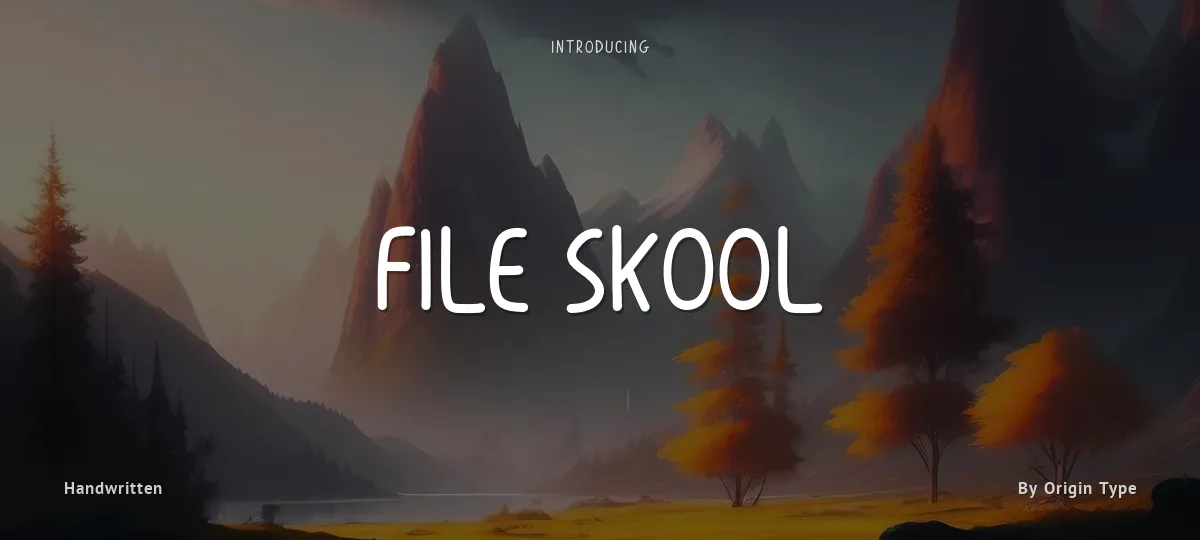 File Skool font preview