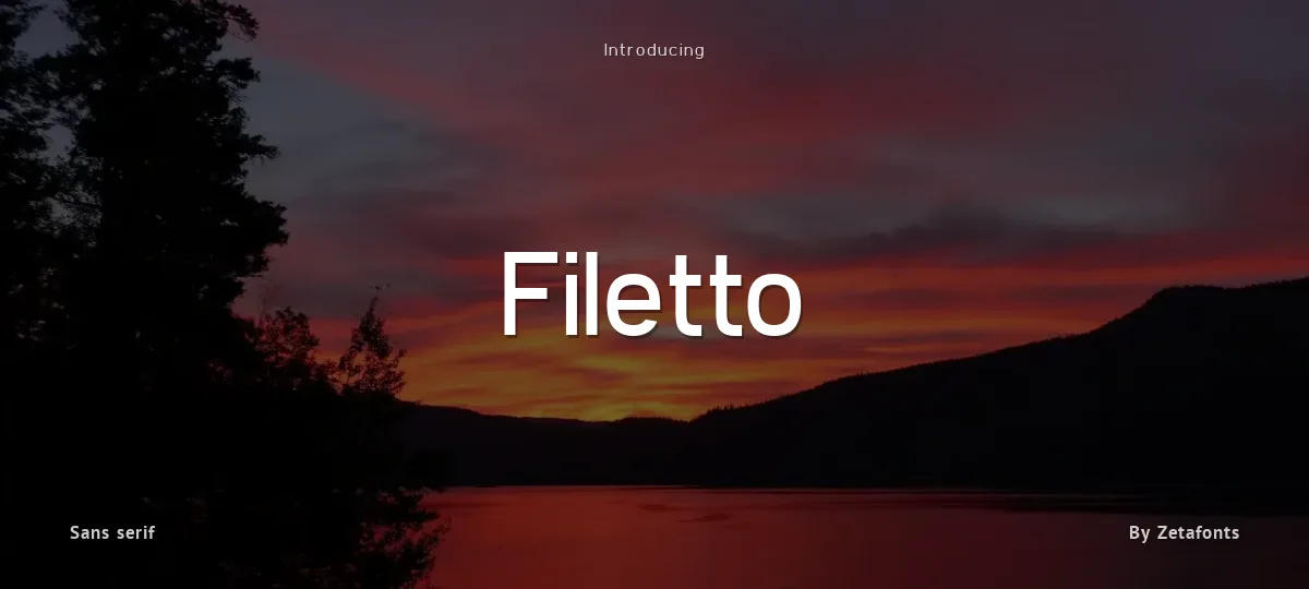 Filetto font preview