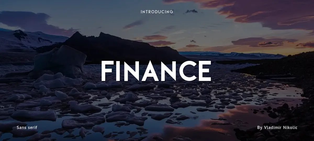 Finance font preview