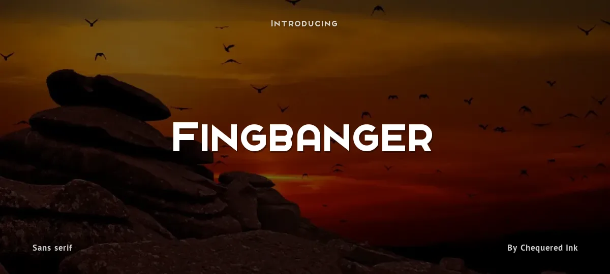 Fingbanger font preview