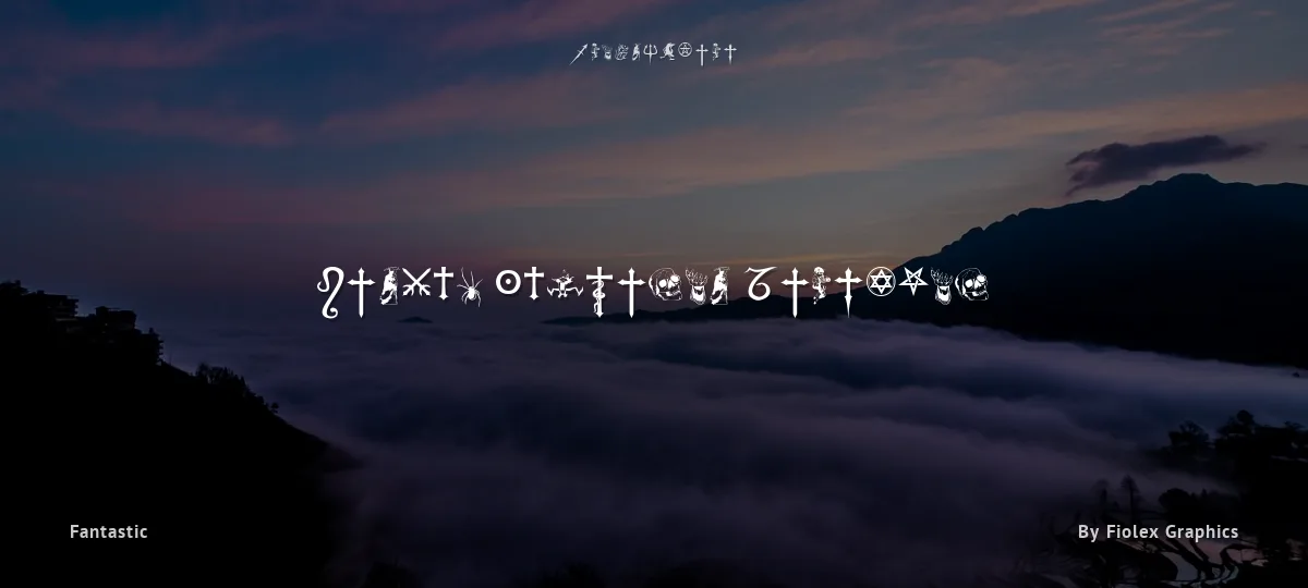 Fiolex Mephisto Dingbats font preview
