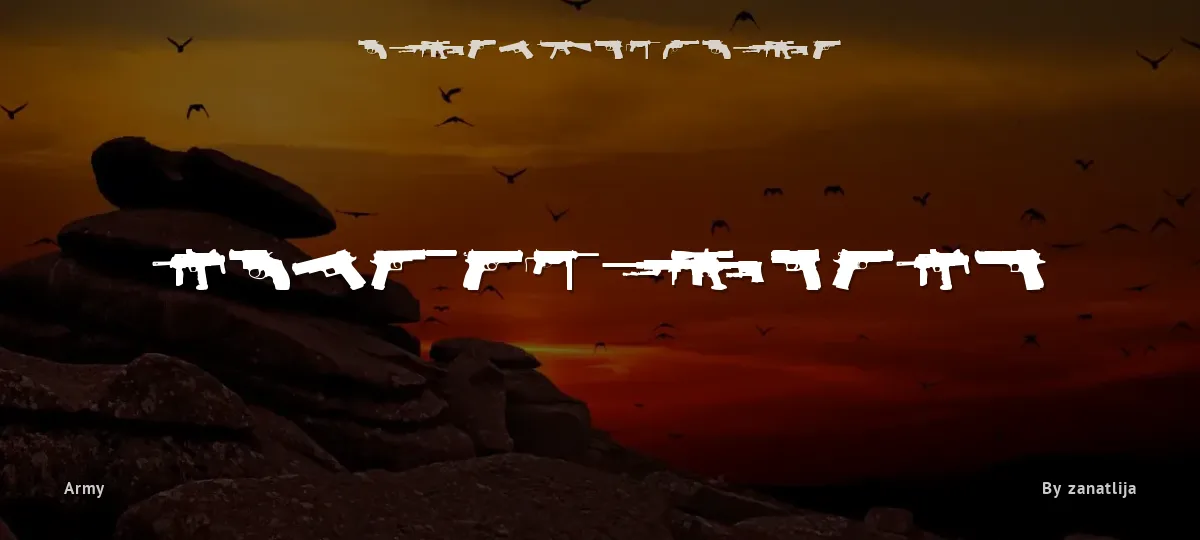 Fireguns TFB font preview