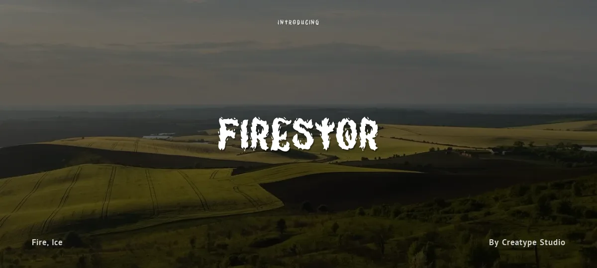 Firestor font preview