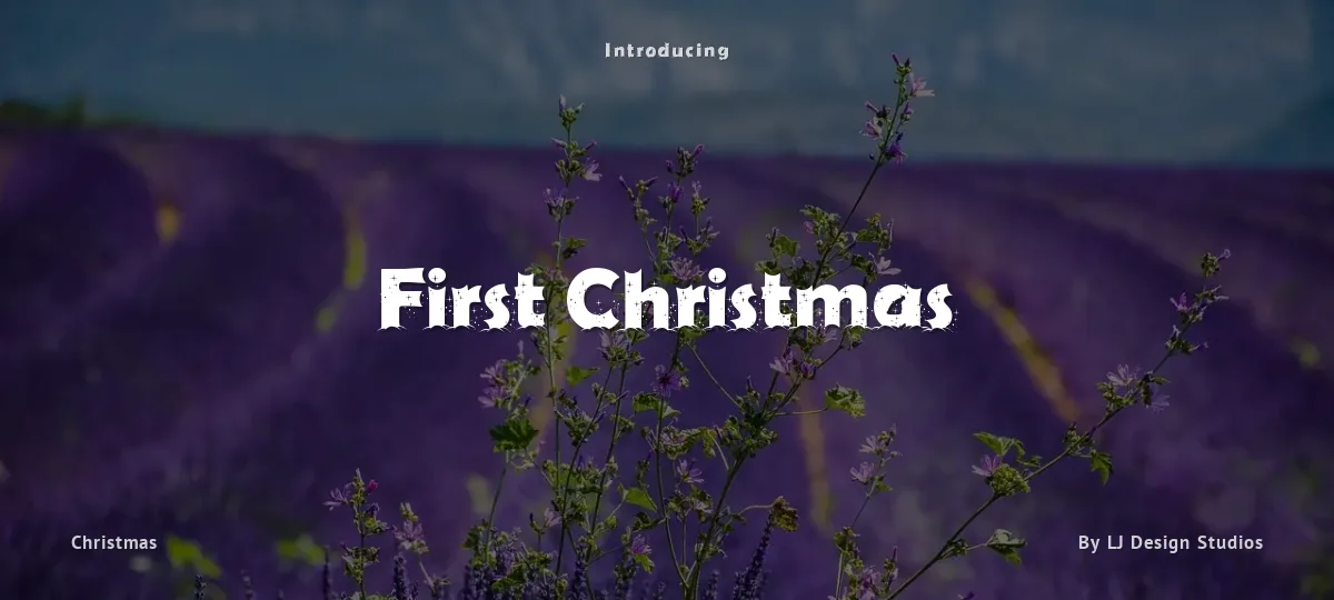 First Christmas font preview