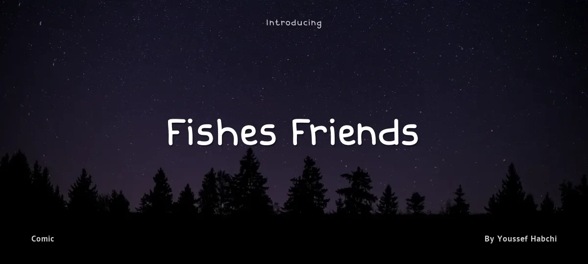 Fishes Friends font preview