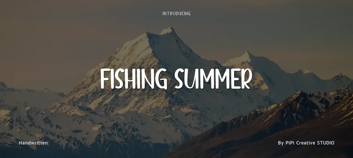 Fishing Summer font preview