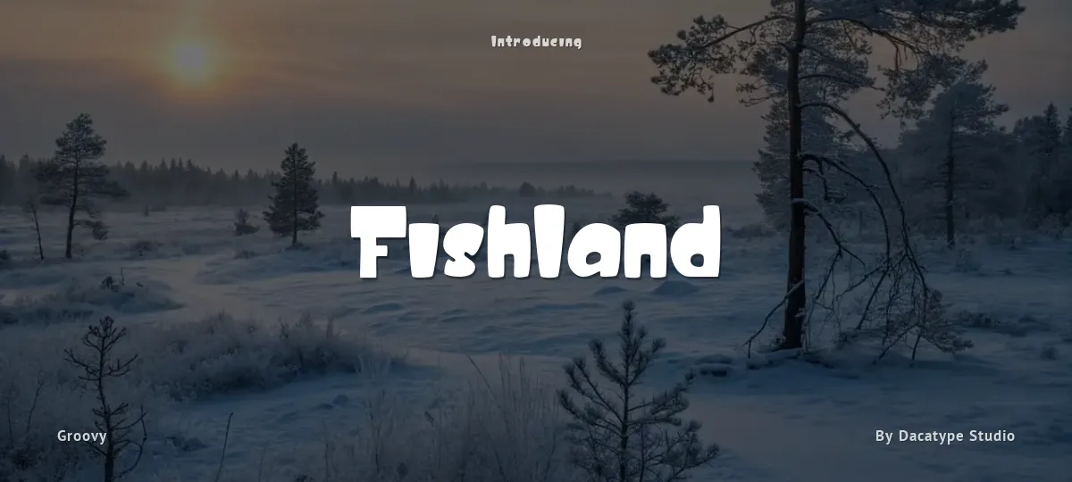 Fishland font preview