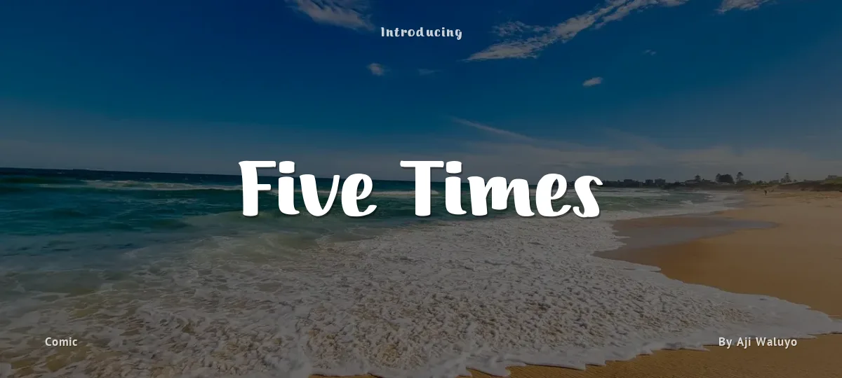 Five Times font preview