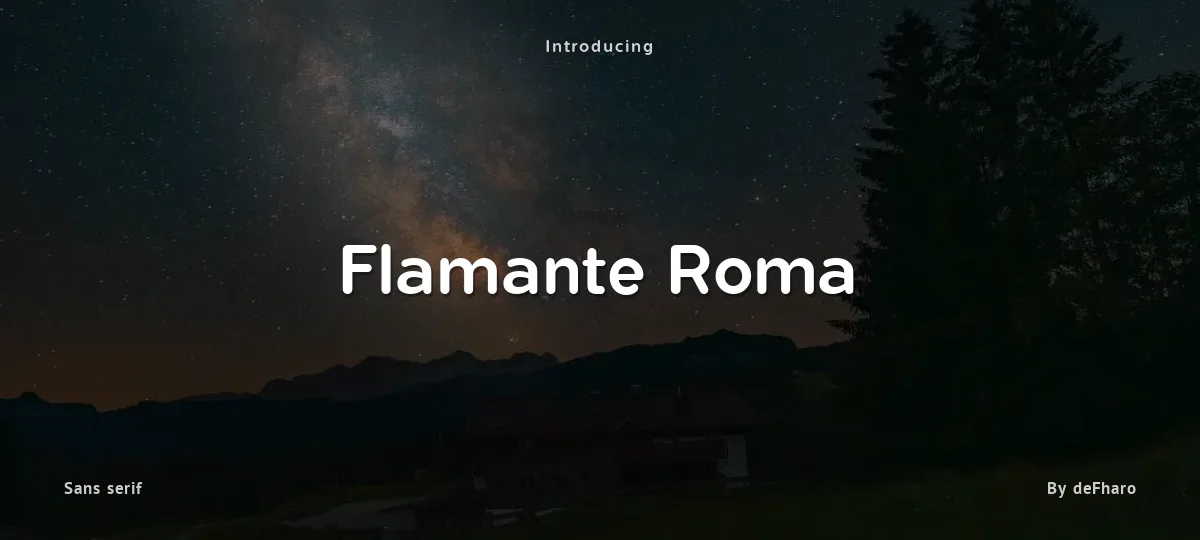 Flamante Roma font preview