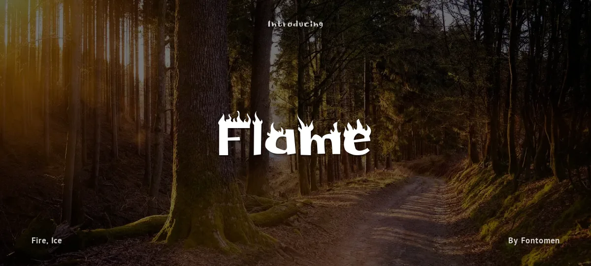 Flame font preview