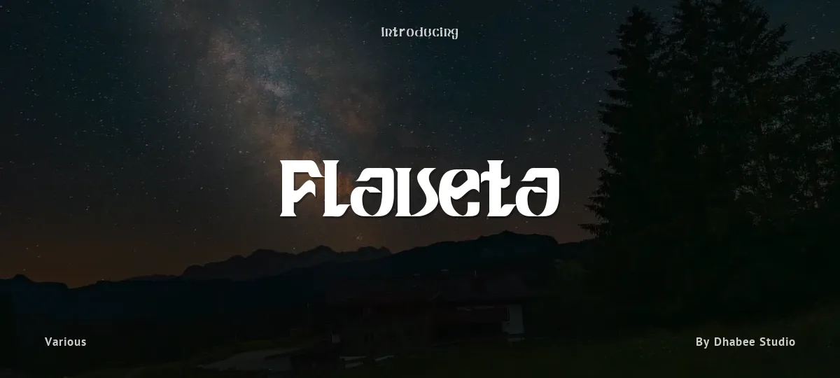 Flaveta font preview