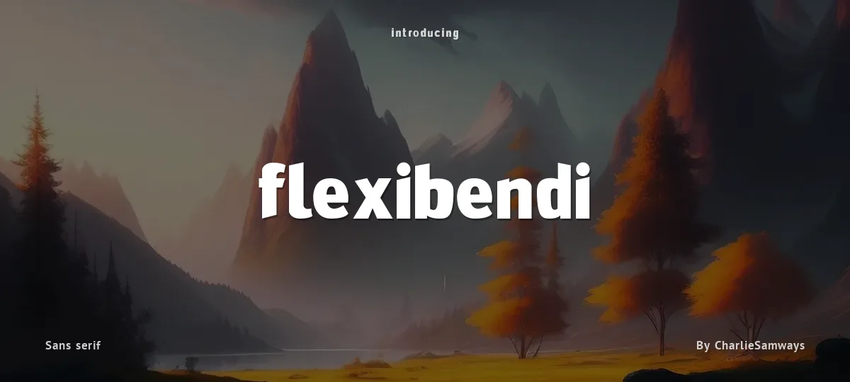 FlexiBendi font preview