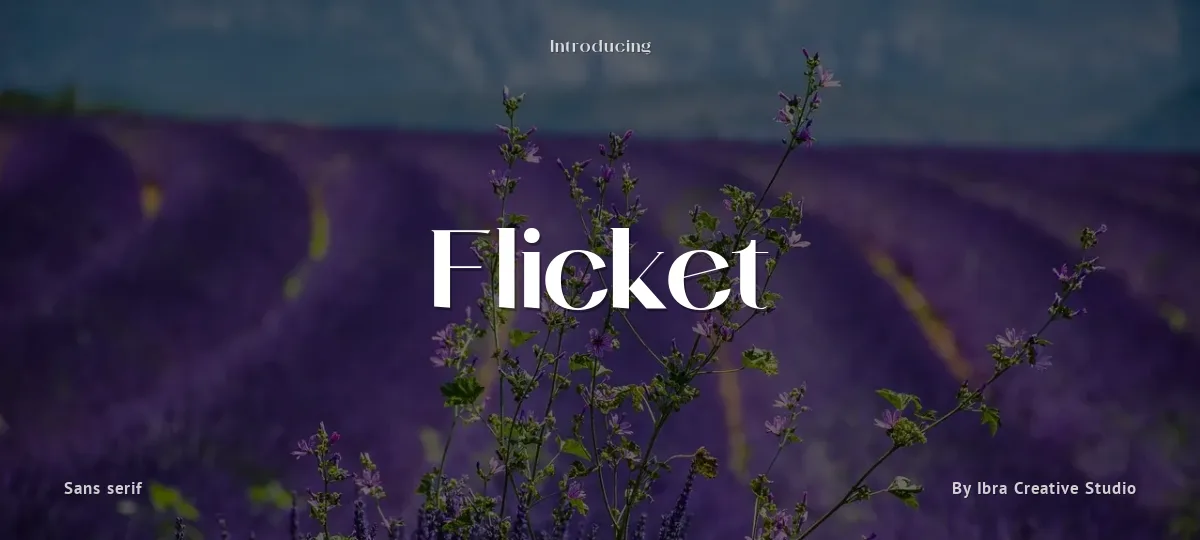 Flicket font preview