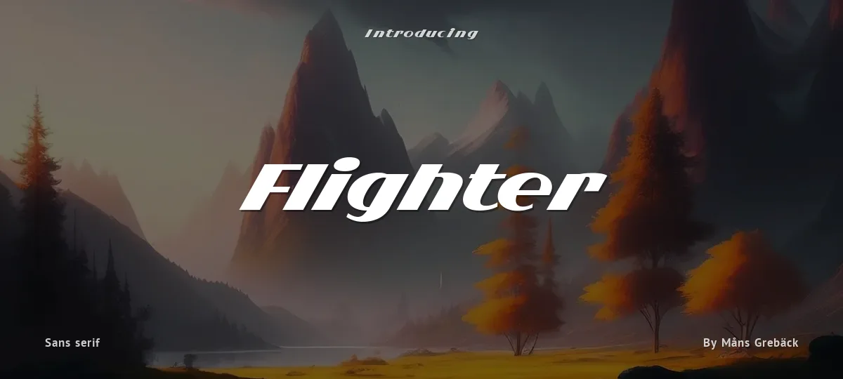 Flighter font preview