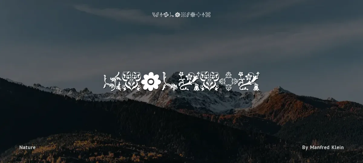Floralia font preview